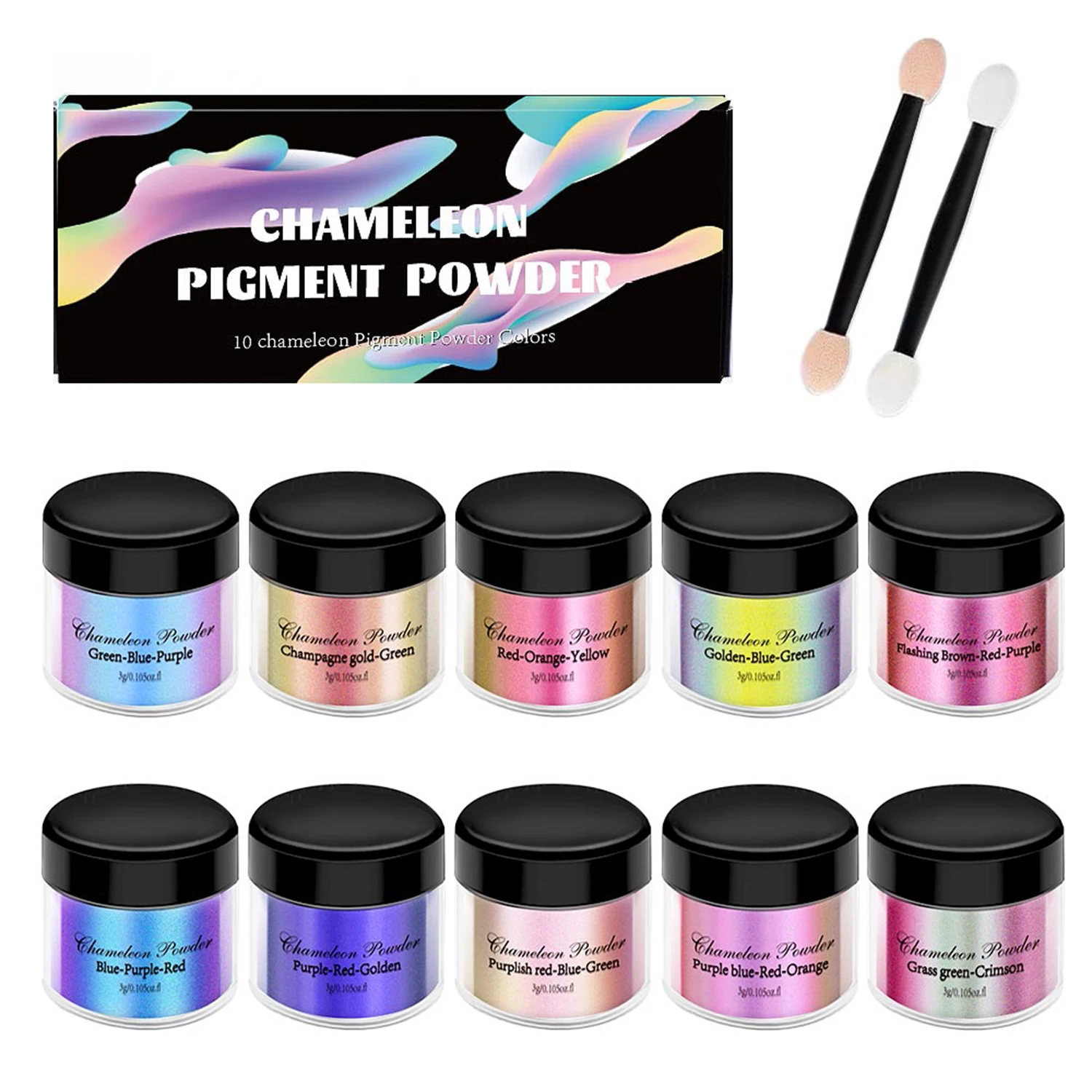 10/20pcs Mirror Chameleons Pigment Set Pearl Gloss Epoxy Resin Glitter Magic Dyes Powder Kit Resin Dye DIY Jewelry Making Tools - view 2