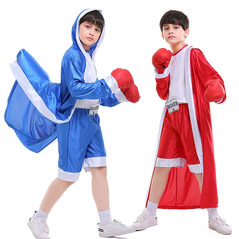 Pourim Boy Tough Boxer Costume Set, Champion du Monde, Ple-du-, Cosplay Carnival, Halloween Dam Party fur s