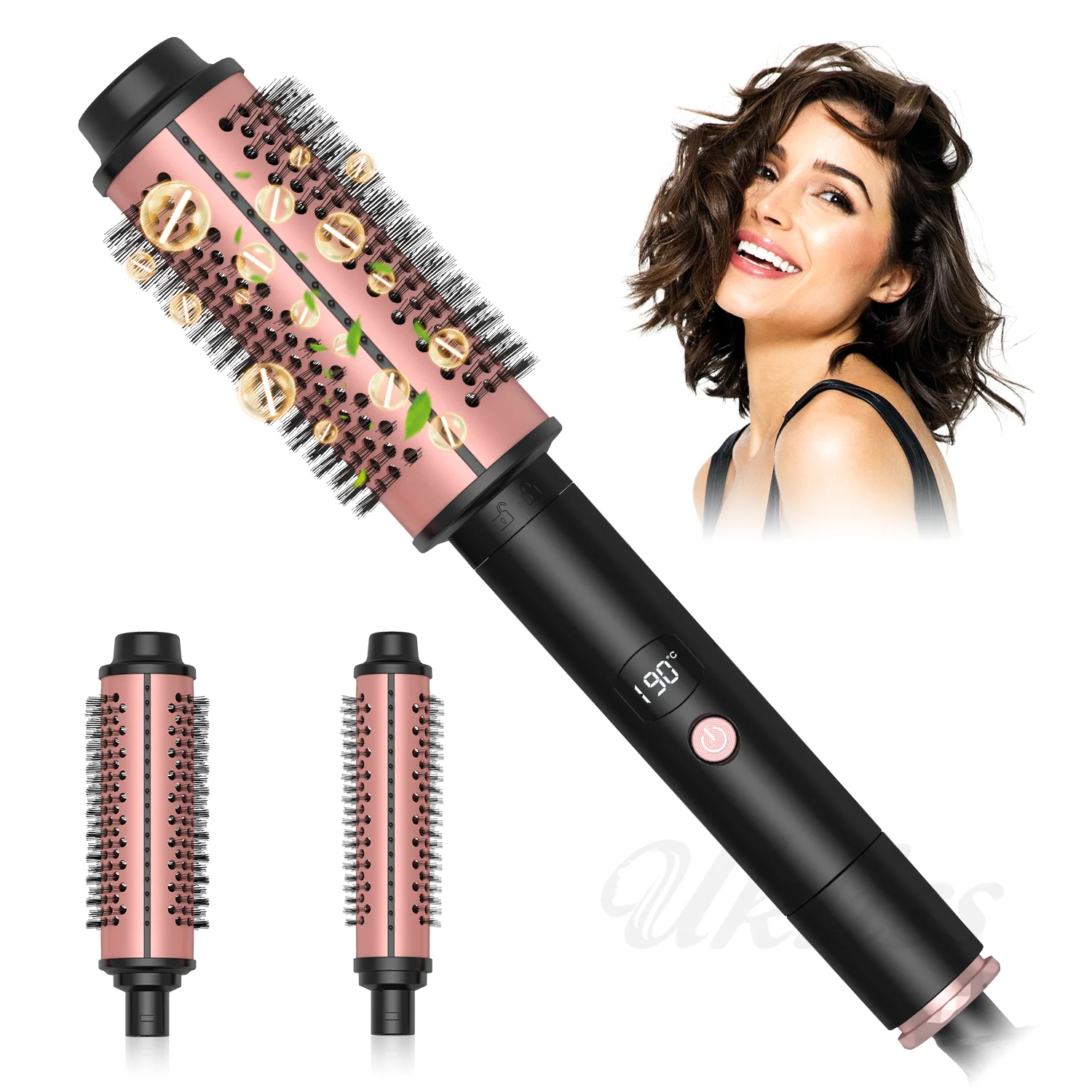 

Thermal Brush One-Step Hot Air Brush&volumizer 3 in 1 Hair Curler Straightener Professional Curling Iron Heated Hair Styler