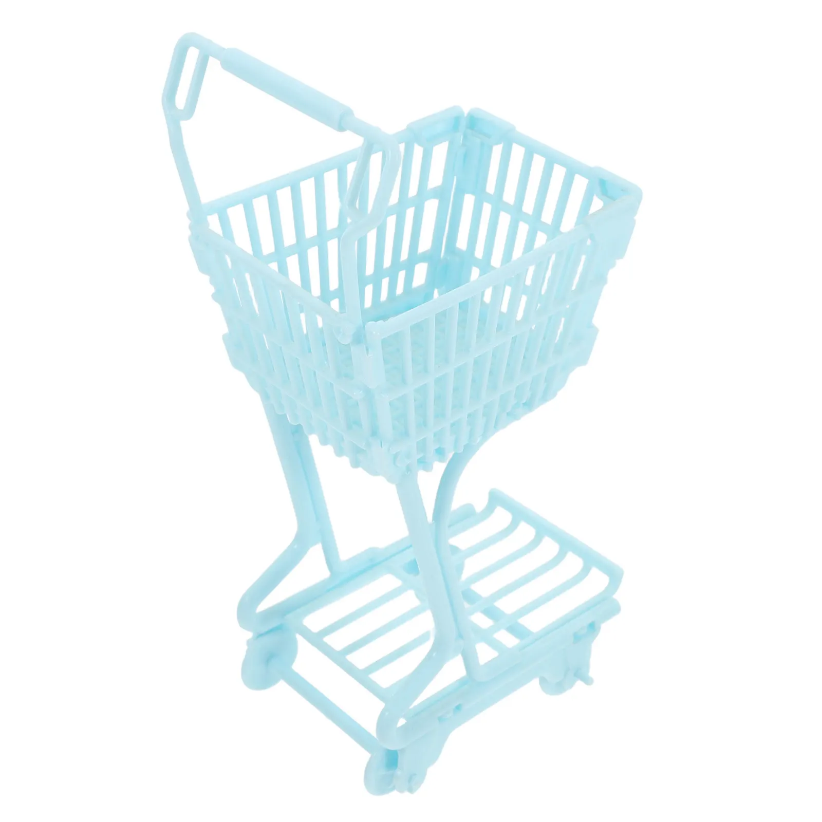 

Mini Shopping Cart Cute Handle Portable Pretend Play Storage Trolley for Kids Toddlers Imaginative Social Skills Development