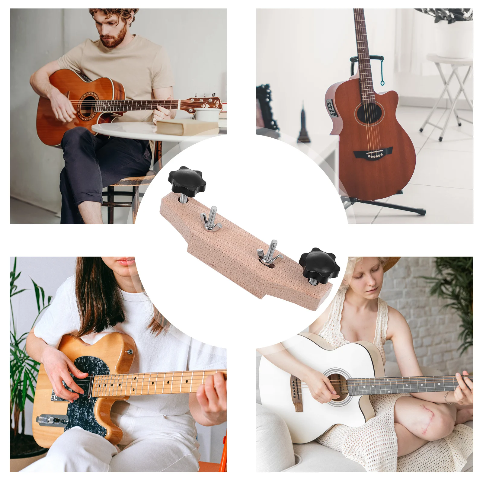 

1 set 1 Set Guitar Bridge Clamp Repair Tool For Acoustic Guitar Luthier Fixture Bridge Install Clamp Instrument Accessory