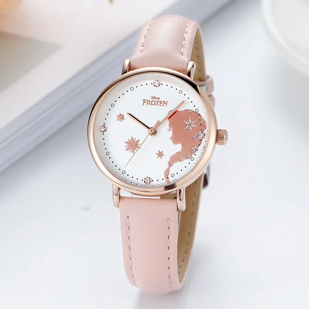 Frozen Cuties Girl Children's Cartoon School Students Watch Mickey Cartoon Watch Women Quartz Cutie Love Fashion Clock Ladies