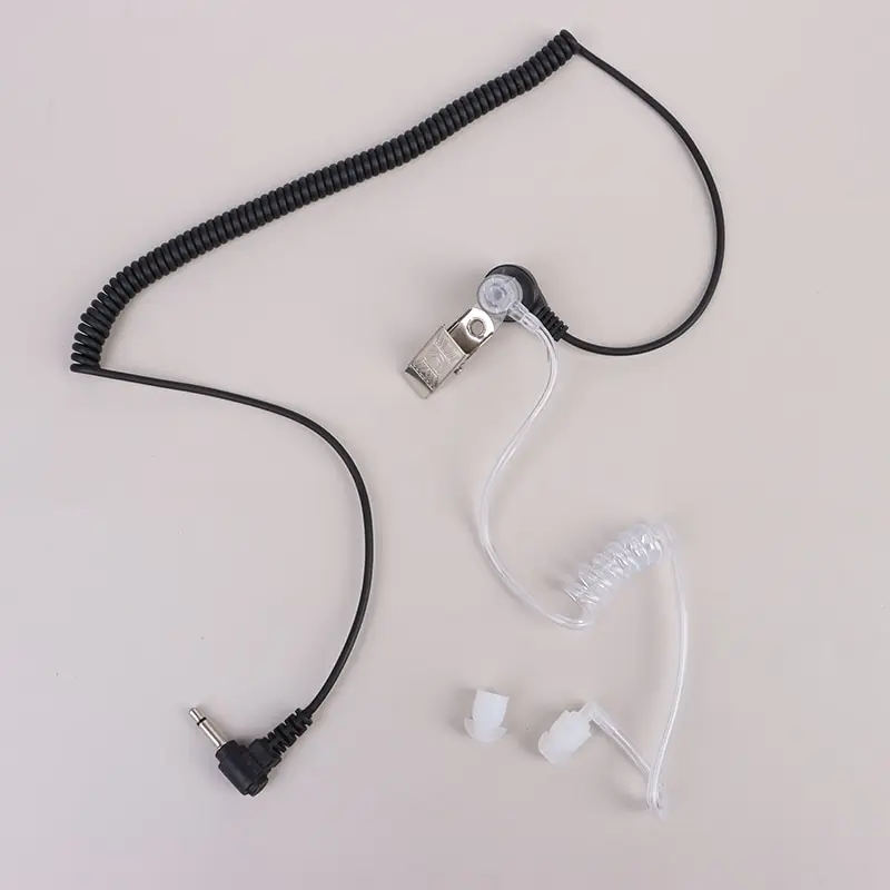 

3.5mm Earphone Straight Listen Only Transparent Flexible Acoustic Tube Earp For Walkie-talkie Accessories Against Radiation