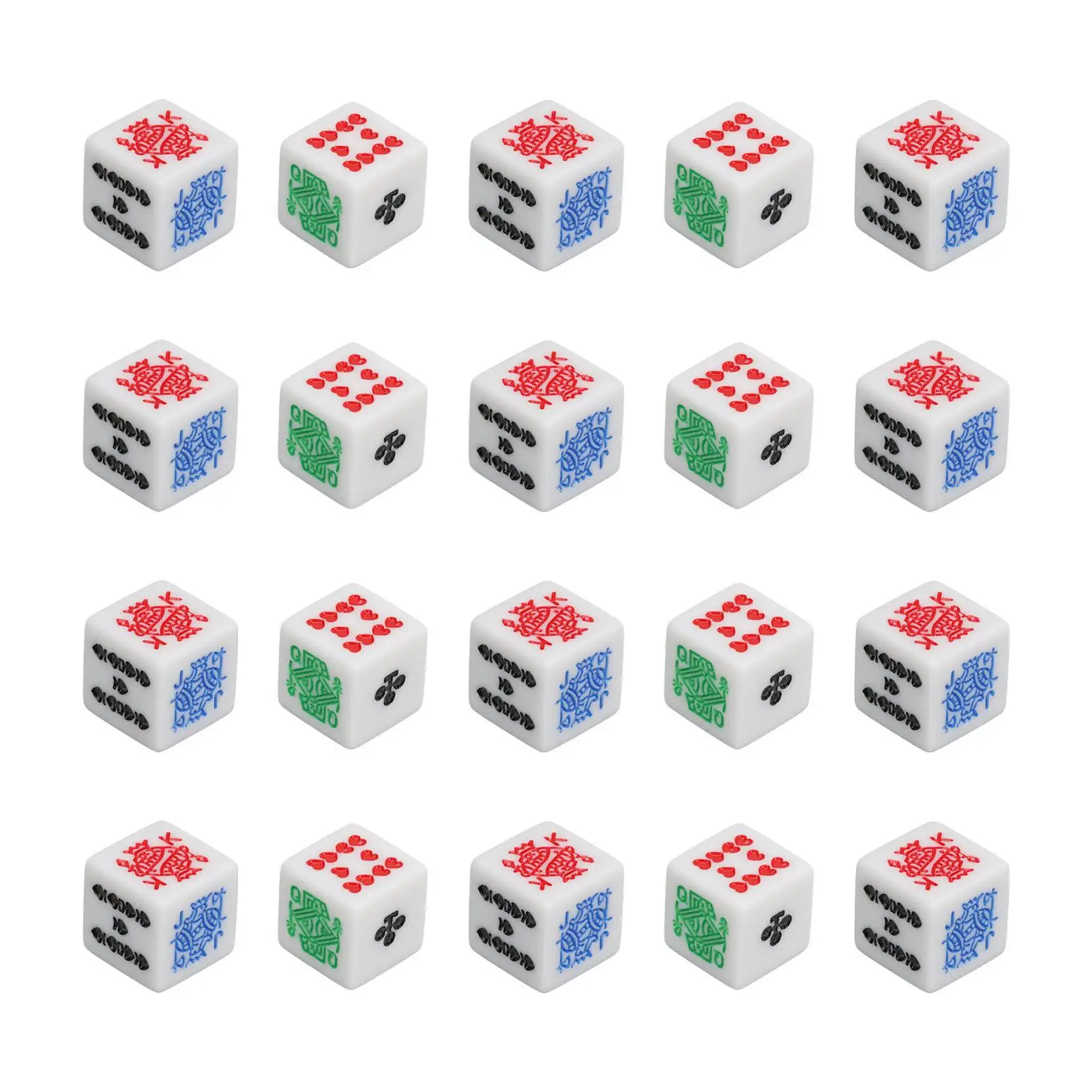 

Lightweight 6-Sided Poker Dice Set - Impact Resistant, Antiscratch Interactive Dice for Parties & Games