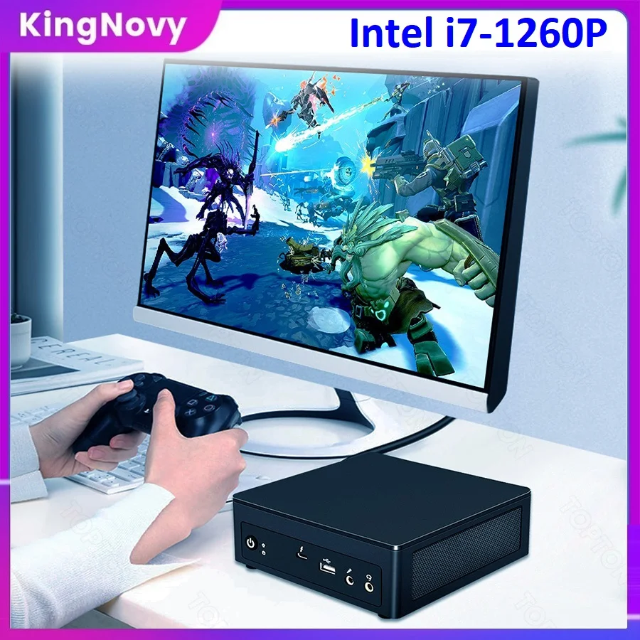 Kingnovy 12th Gen Mini PC i7 1260P i5-1240P Thunderbolt 4 Windows 11 Gaming desktop 2*DDR4 NVMe SSD 2*HDMI2.0 DP 8K NUC HD HTPC