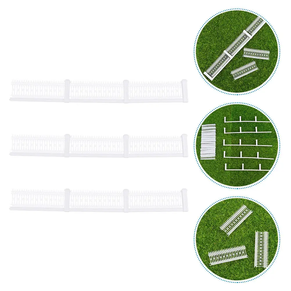 

Набор миниатюрных садовых заборчиков из АБС-пластика: реалистичная имитация для ландшафтного дизайна, украшение для песочницы, деревенский декор, заборчик для песочницы