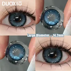 DUOXIU 1Pair Blue Lenses Color Contact Lenses for Eyes Green Gray Pupils Cosmetic Diopters Degrees-0.00 to-8.00 Fast Shipping