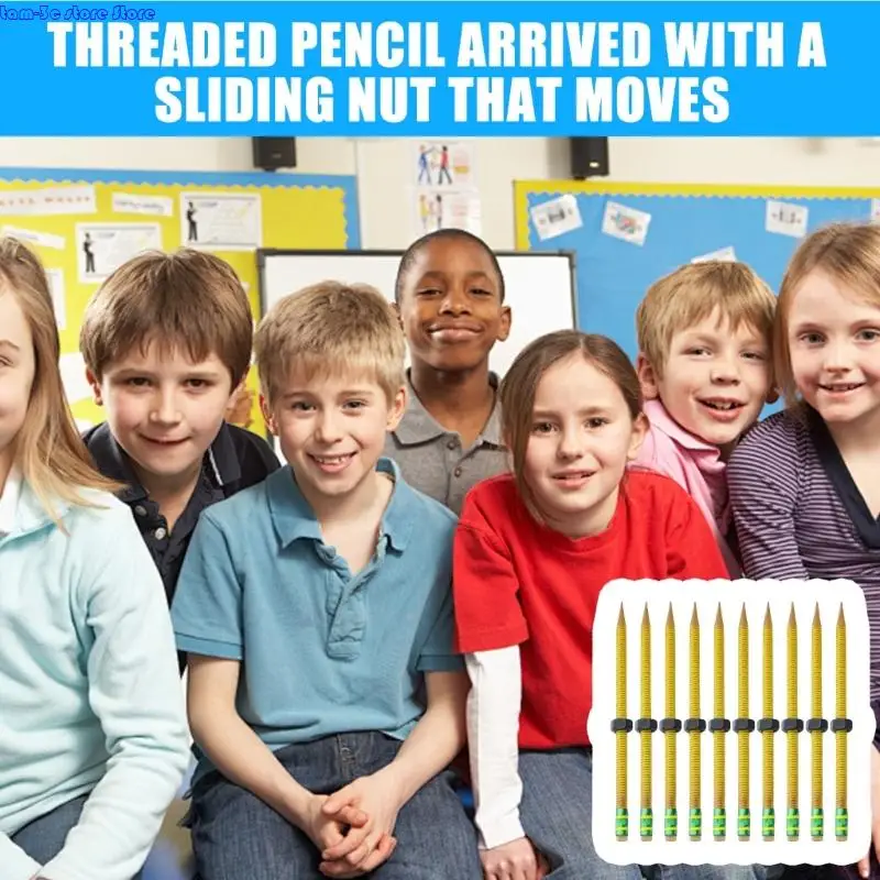 D0UA متعددة الأغراض التركيز على تعزيز أداة كتابة القلم الرصاص مع الجوز الدوار