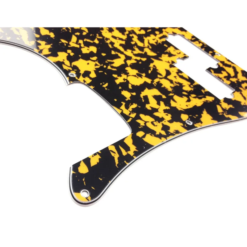 Pleroo Custom Guitar Parts - For US P Bass Guitar Pickguard Scratch Plate ,  4 Ply Yellow Tortoise