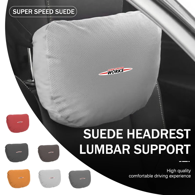 Leather Work For Car - หมอนรองคอและหลังสำหรับเบาะรถยนต์ สำหรับ MINI R56 F54 F57