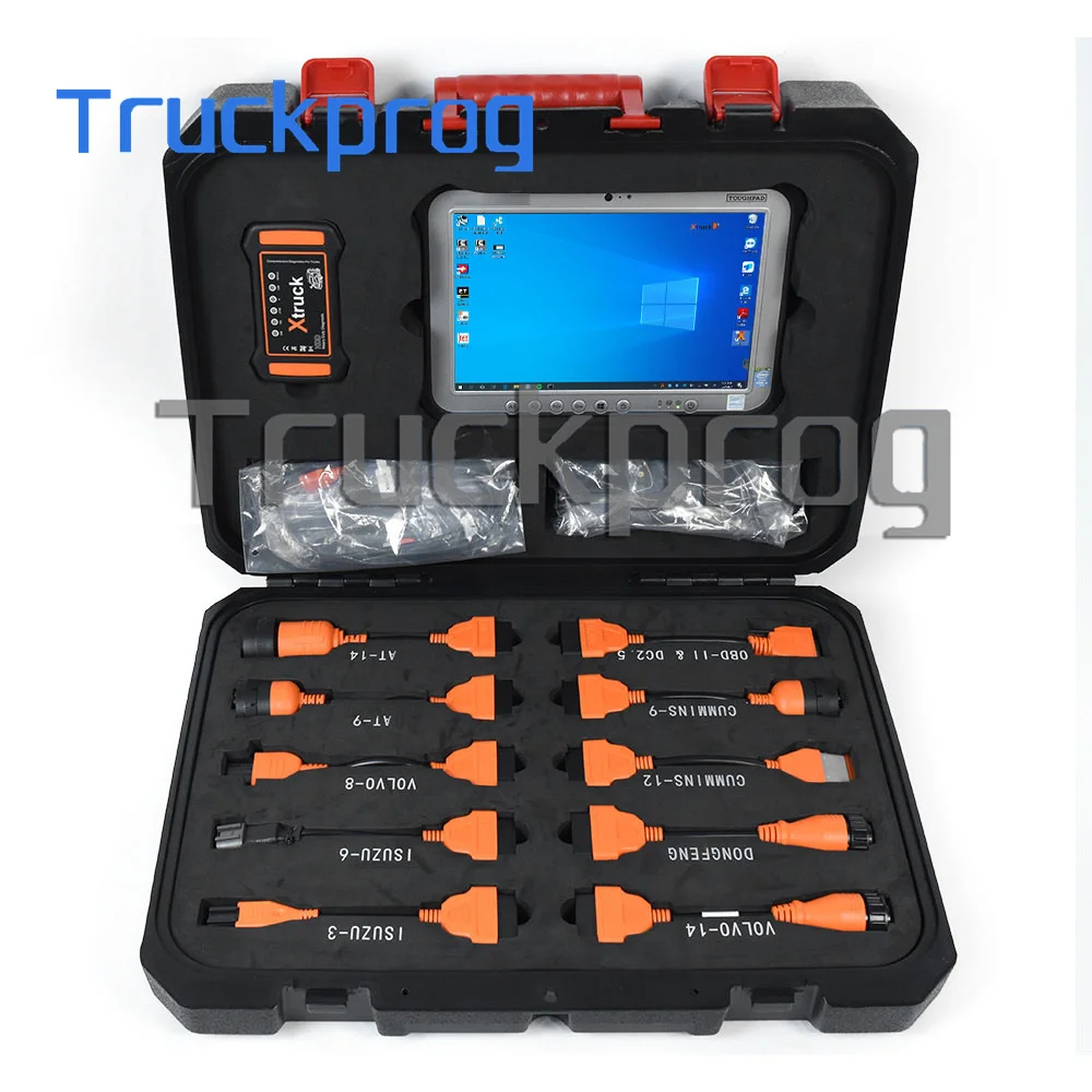 Full pins Xtruck Y009 OBD2 Multi-Diag Detector USB Link for Truck Excavator ISUZU/RENAULT/VOVOL Diagnostic Kit with FZ-G1