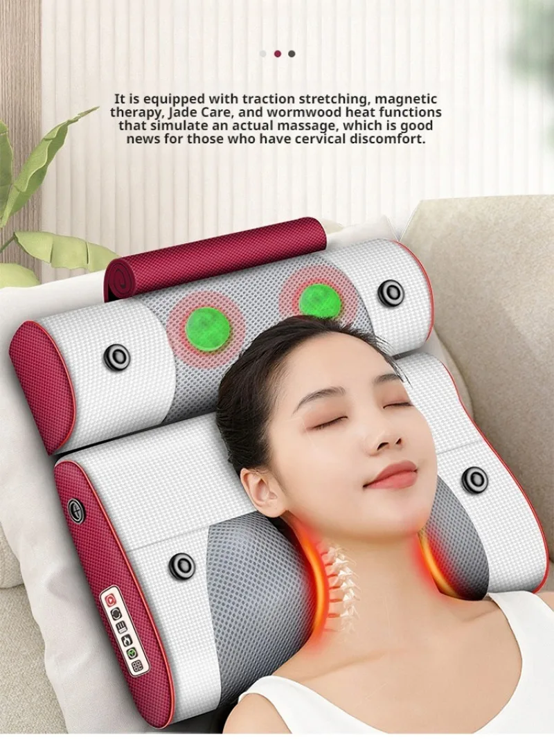 Household multifunction electric massage instrument lumbar massage moxibustion hot massage pillow