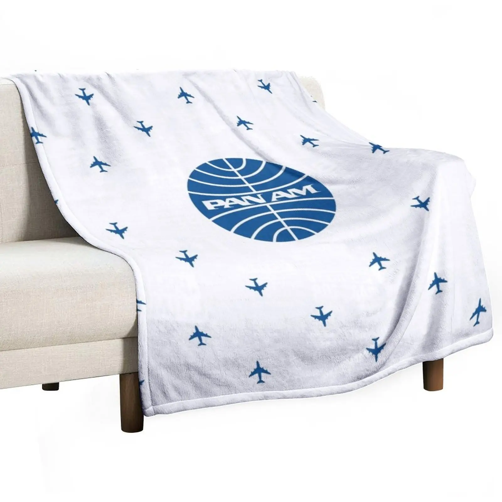 

Pan Am Pan American Airways Classic Pattern Design Throw Blanket Extra Large Throw Designers Summer Blankets