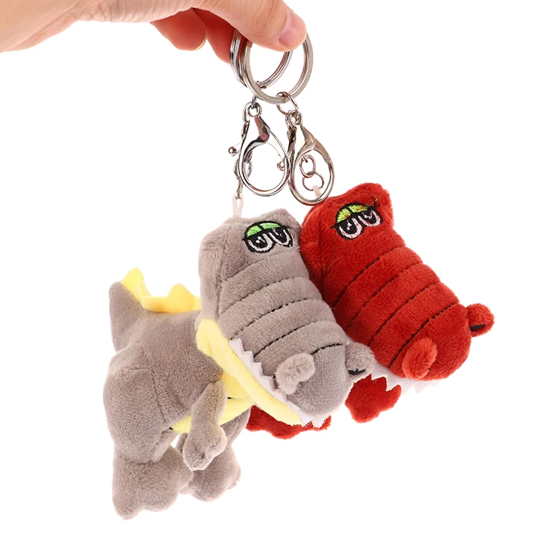 12cm Cartoon Crocodile Plush Toy Alligator Keychain Pendant Stuffed Animal Doll Keychain Backpack Bag Key Ring Decor Gift Toys