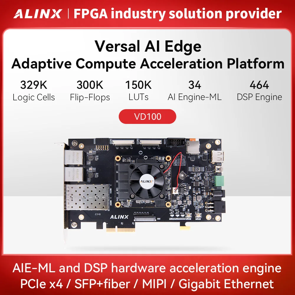 Alinx Xilinx VD100 Development Board & Kit with AMD Versal AI Edge VE2302