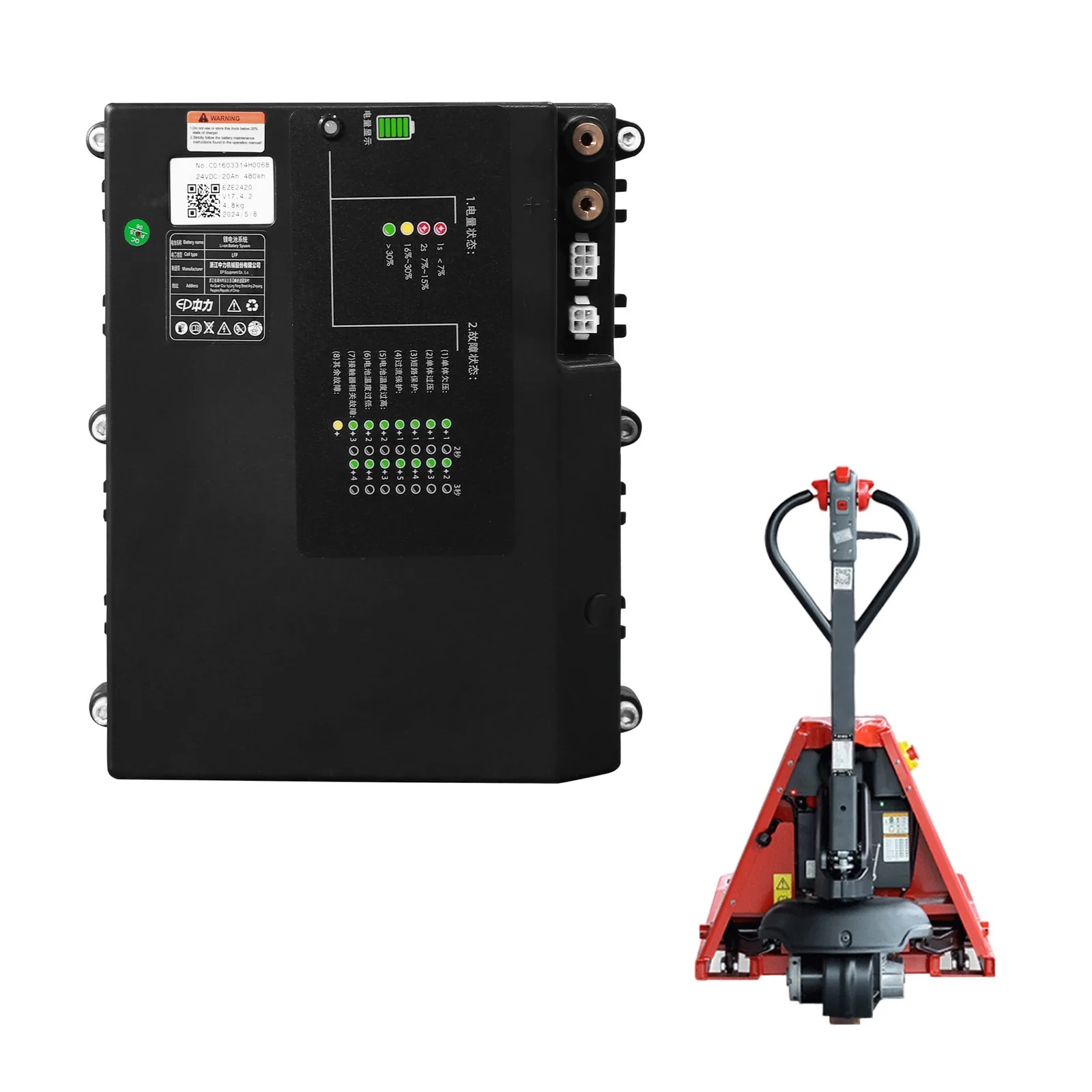 24V 20Ah lithiumbatterij voor EP EPL153Z / Linde MT15C elektrische pallettruckjack