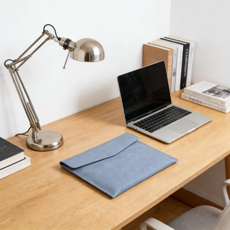 

1pc Faux Leather Document Bag Business Information Bag A4 Folder Portable Storage Bag for School & Office Supplies