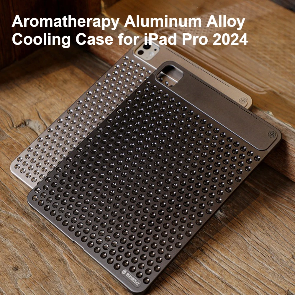 Aromatherapy Aluminum Alloy Cooling Case for IPad Pro 2024 - Ultra-Thin Hollow Heat Dissipation, for 11 Inch & 13 Inch Models
