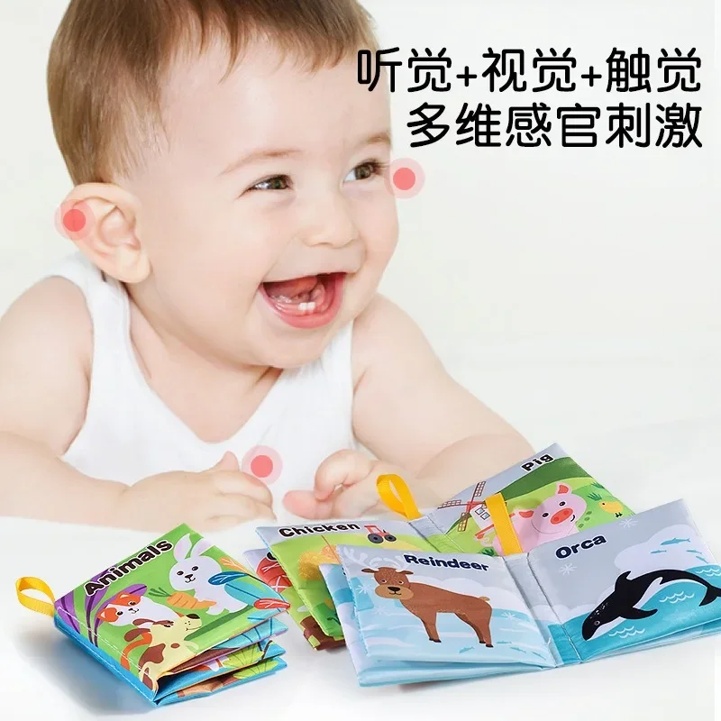 Baby Cloth Books Intelligence Development Soft Learning Cognize Reading Books Early Educational Toys Readings for Babies