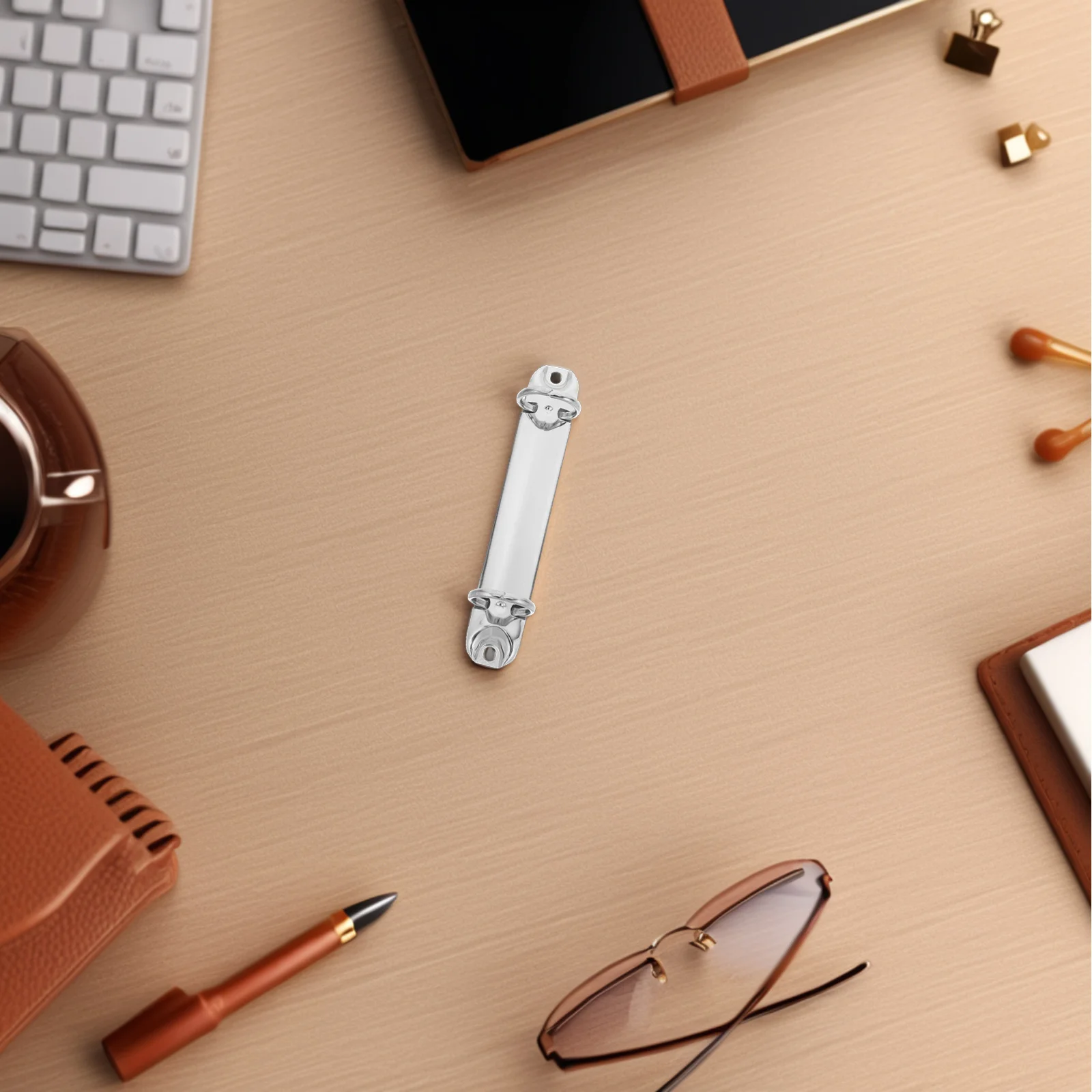 วงแหวนโลหะสีเงิน 2 วง ขนาด A7 สำหรับสมุดโน้ต DIY สมุดแพลนเนอร์ แบบถอดเปลี่ยนได้