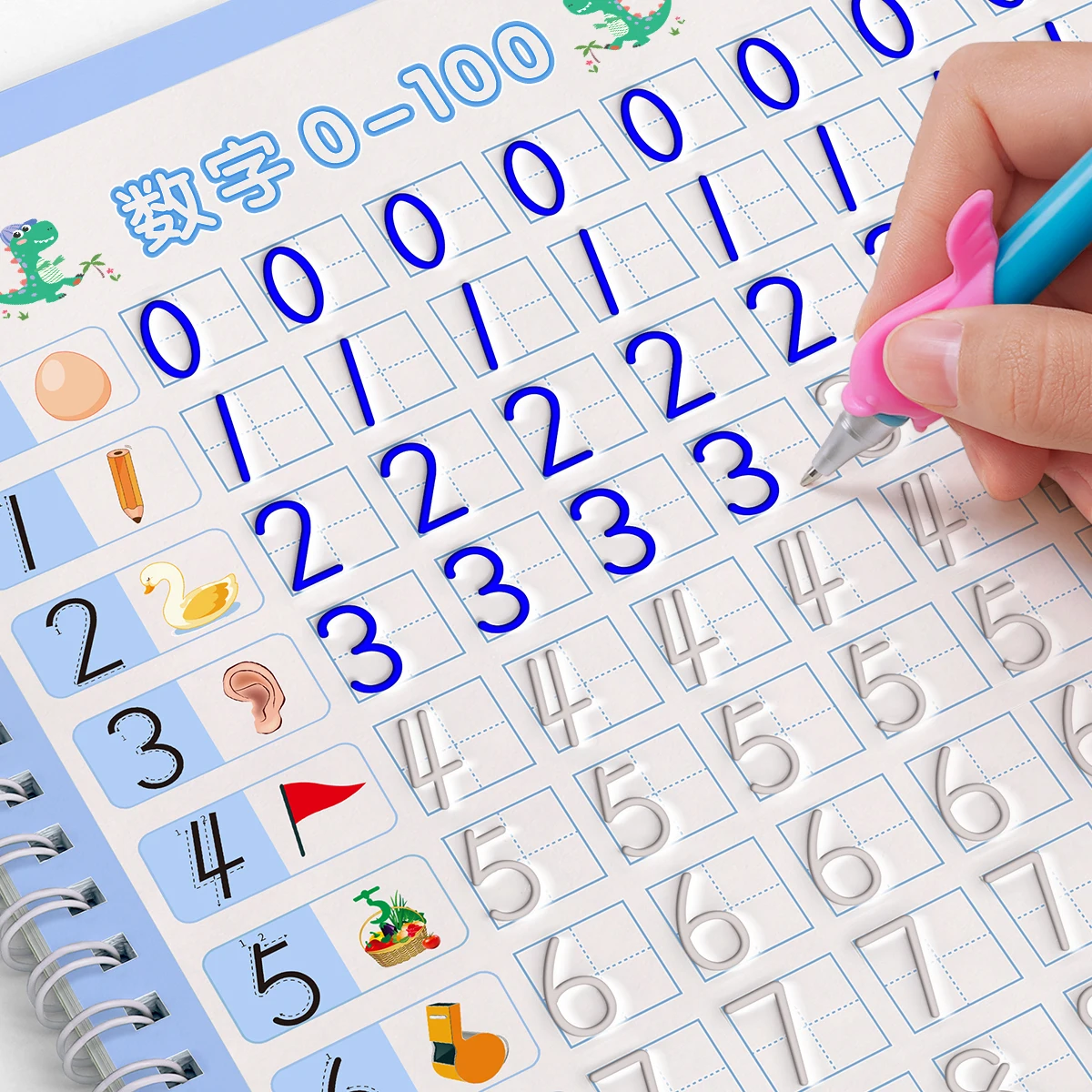 

Детская книга по волшебной практике, многоразовая 3D рифленая книга, отслеживаемый алфавит, номер, рисунок и тетрадь по математике.