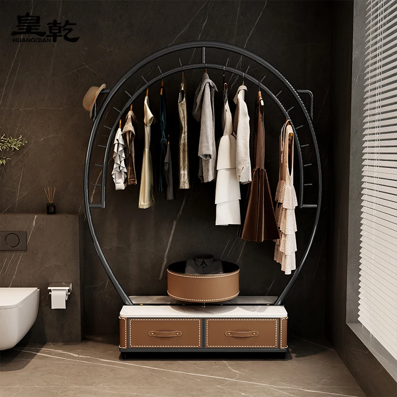 

2025 new high-end mobile coat rack bedroom floor hanger designer storage storage rack