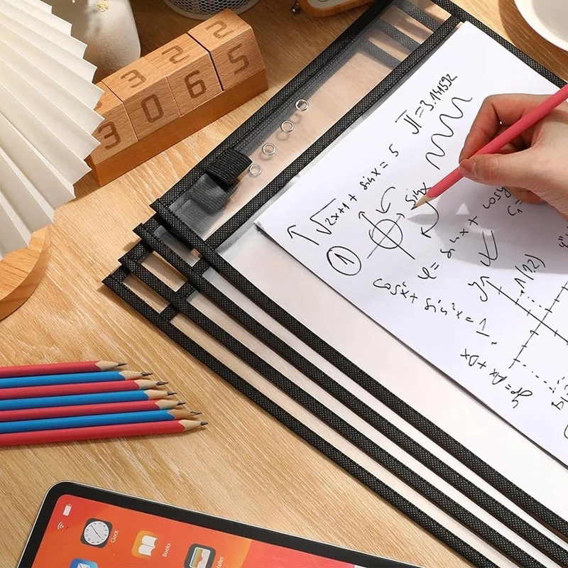 25 папок для файлов, 9 х 12 дюймов, держатель для рабочих заметок, карманы для сухого стирания для учителей, принадлежности для организации работы в классе B, прочный