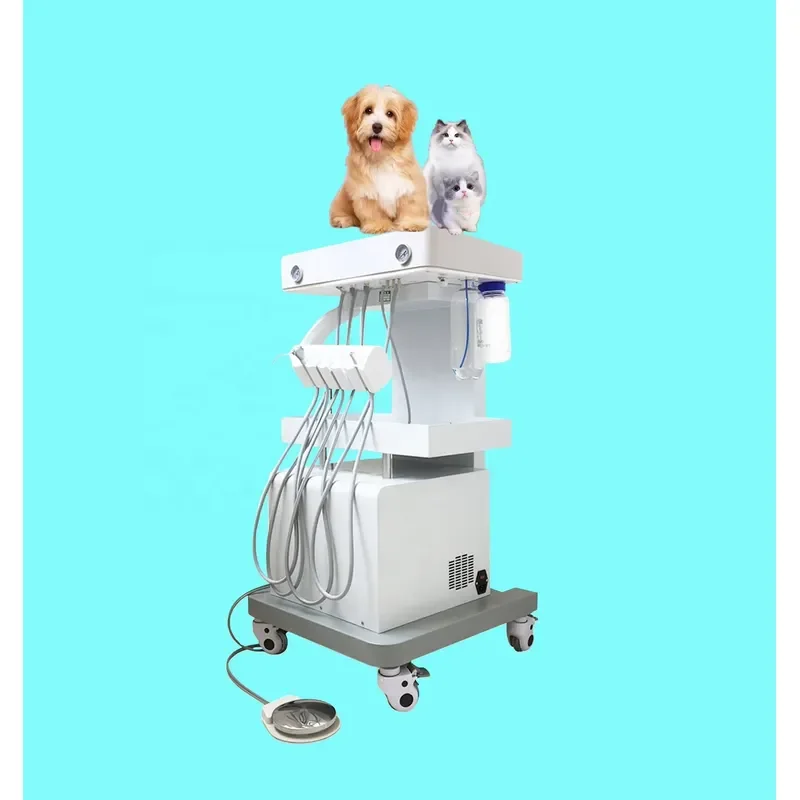 Mobile Dental Turbine Unit with Compressor for Dentist and Veterinary Instruments