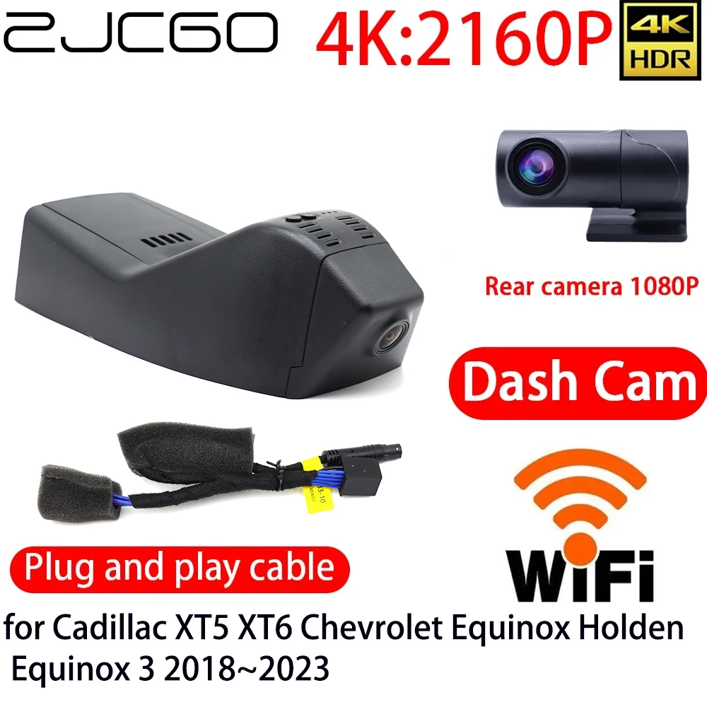 

ZJCGO 4K DVR Dash Cam Wifi Front Rear Camera 24h Monitor for Cadillac XT5 XT6 Chevrolet Equinox Holden Equinox 3 2018~2023