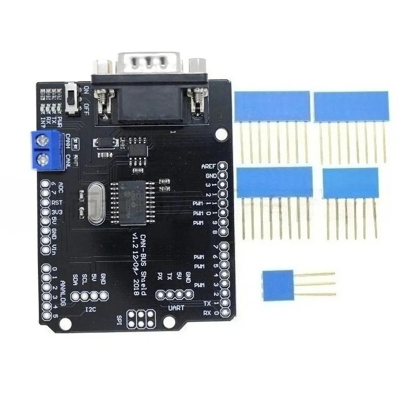 

MCP2515 Плата расширения CAN BUS Shield, макетные платы Плата связи протокола CAN, синий контактный разъем