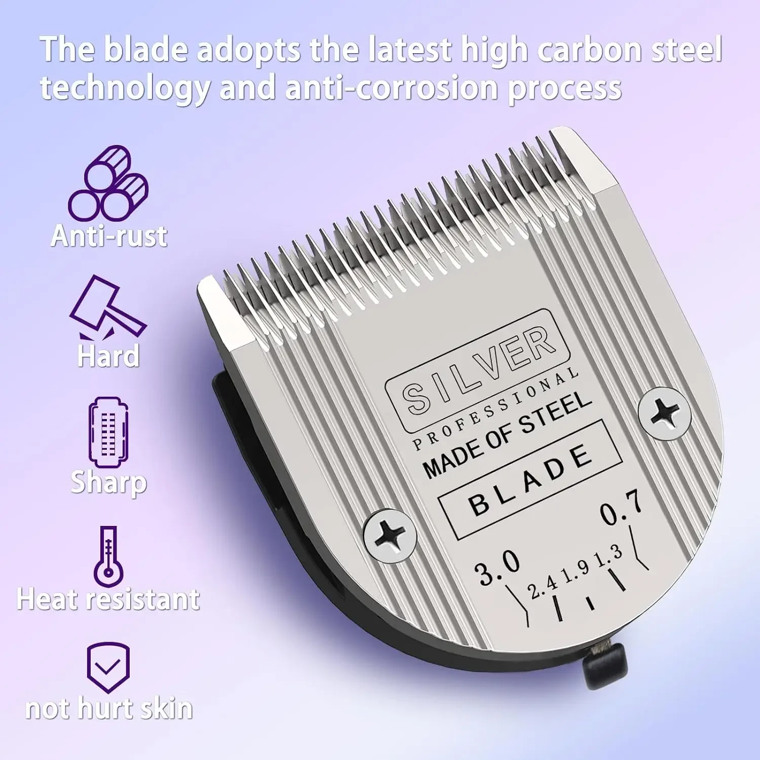 Hoja desmontable ajustable profesional 5 en 1 para perros, compatible con WAHL Arco, Bravura, Chromado, Creativa, Figura Clippers