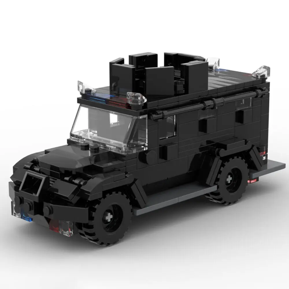 

Wheeled SWAT Vehicle for Military and Law Enforcement Use 300 Pieces MOC Build