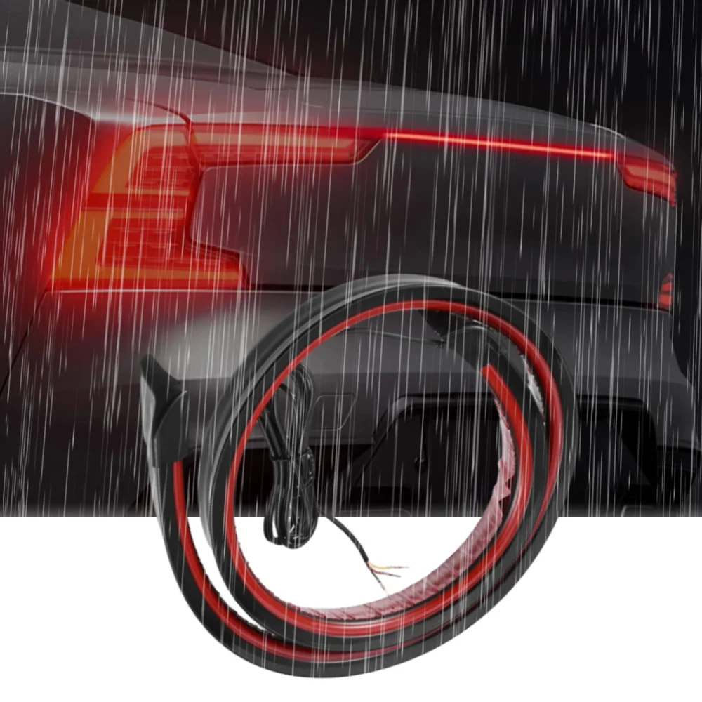 LED Car Tail Brake Light Strip ABS Multi-function Mode Rear Roof Trunk Tail Spoiler Wing Lip Tail Signal Brake Light - Image 4