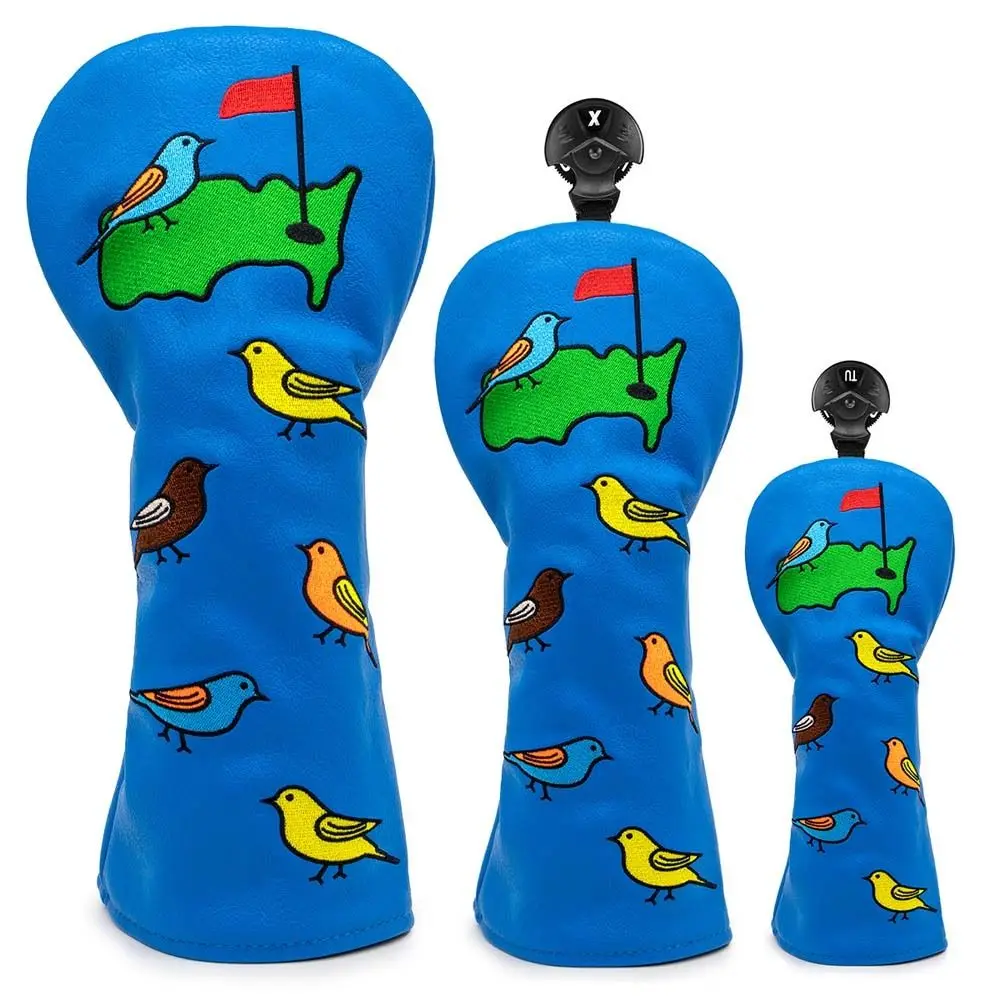 

Tag PU Leather Mallet Putter Embroidery For Hybrid Golf Putter Headcover Golf Putter Cover Head Covers Bird Golf Headcover