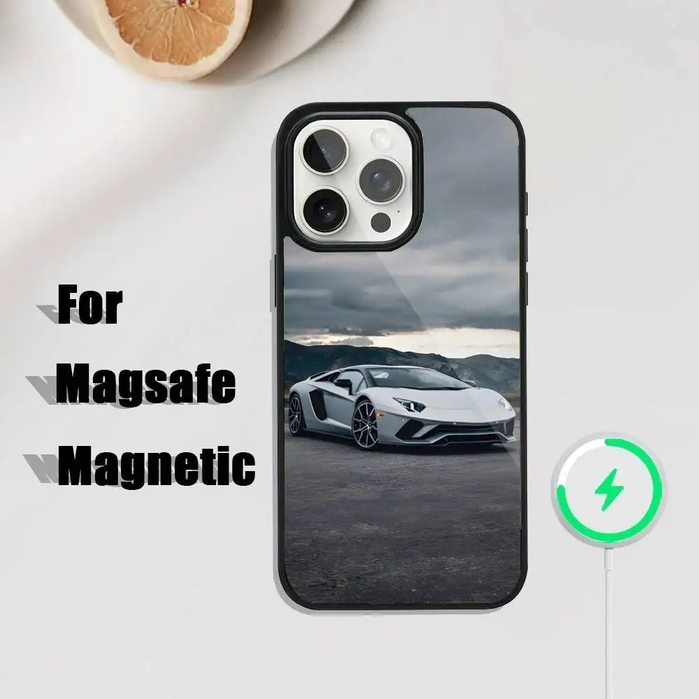 حافظة هاتف Cars-L-Lamborghinis-S لهاتف iPhone 17,16,15,14,13,12,11,Pro,Max,Plus,Mini,SE4,E شحن لاسلكي Magsafe مغناطيسي