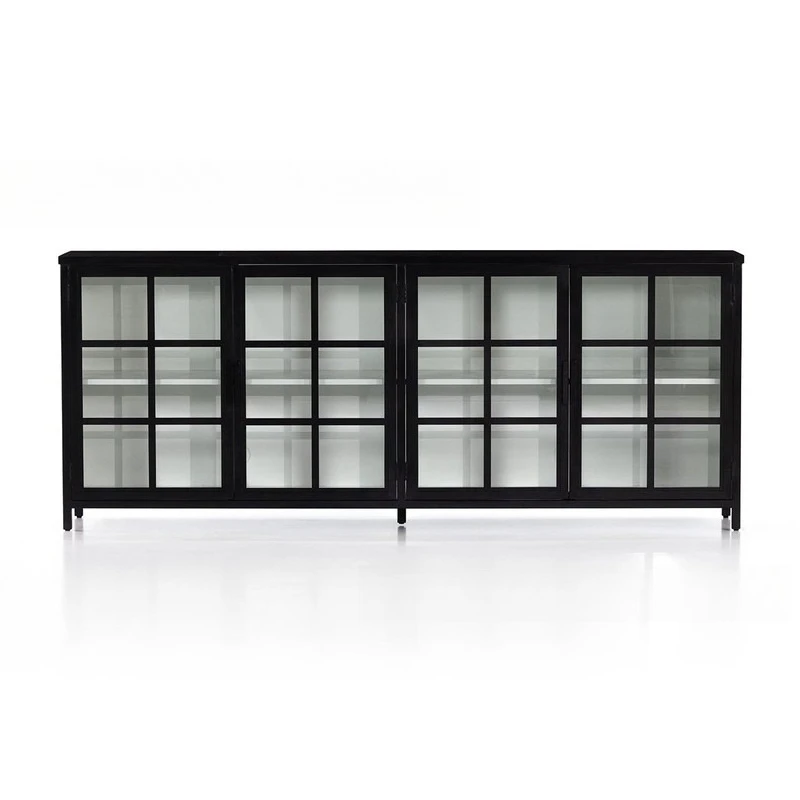 

American TV cabinet designer designs TV cabinet composed of multiple glasses Living room TV cabinet