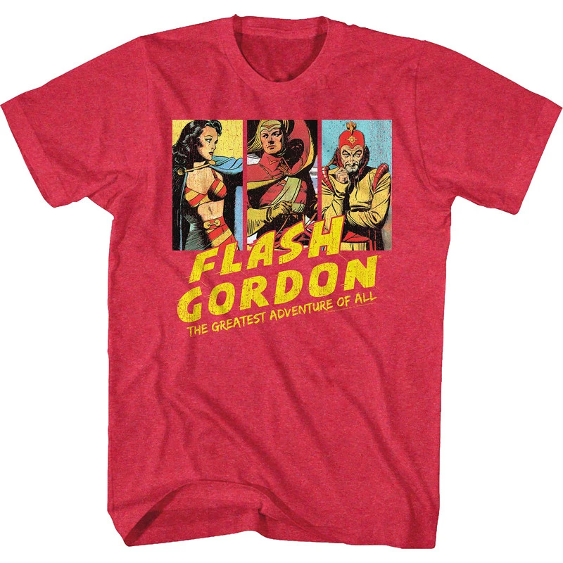 New 1980 Flash Gordon Men's T-Shirt - Retro Movie Anime Men's T-Shirt Graphic Cotton Tee Printing High-end Luxury Unisex Style