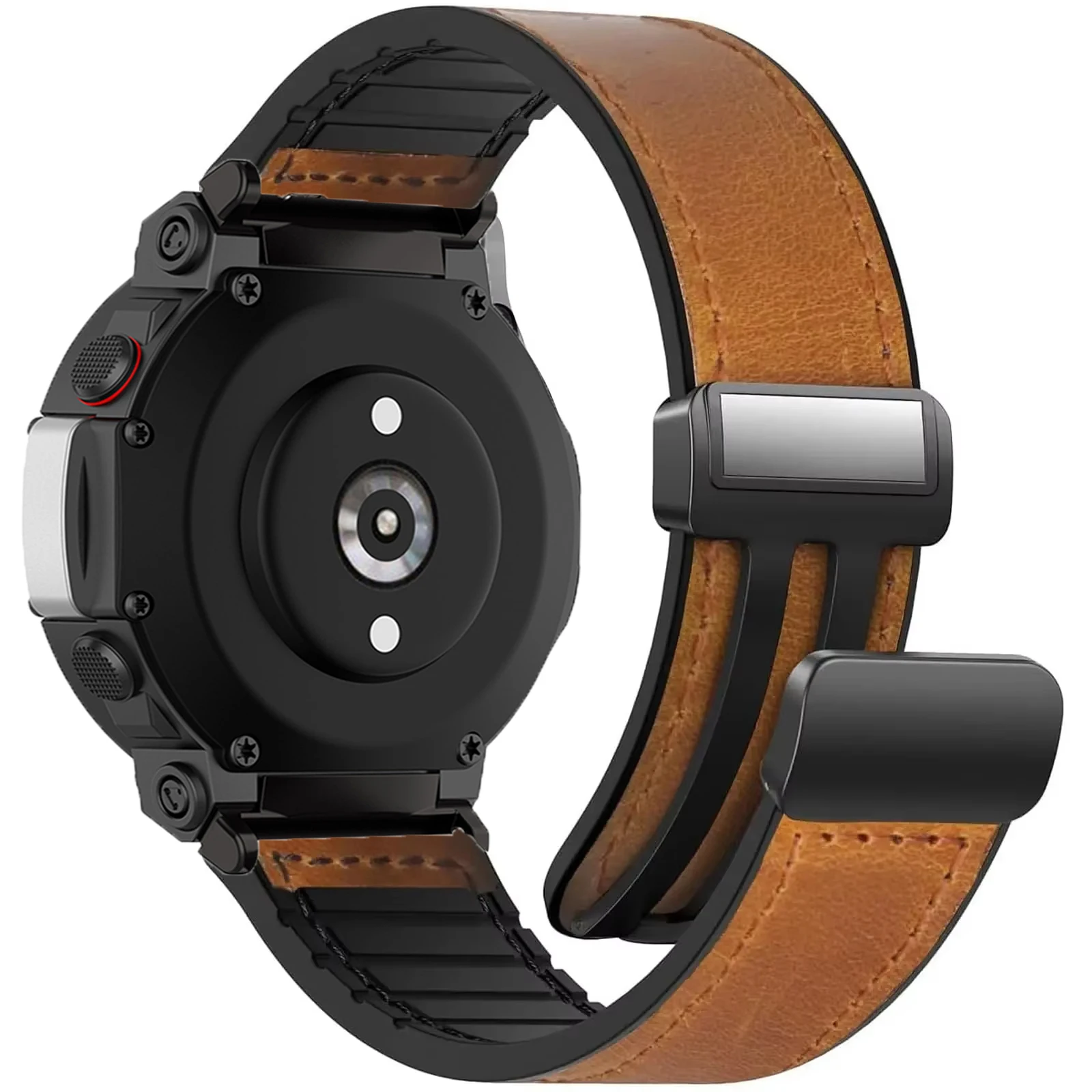Leather Silicone Strap For Amazfit T-Rex 3 Smart Watch Magnetic Buckle Wristband For Huami Amazfit T rex 3 Bracelet Accessories