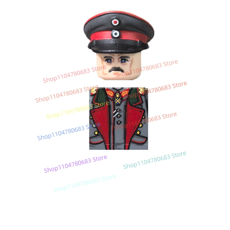 MOC Building Blocks New Military First Battle Commander Toys Assembled and Spliced Collectible Ornaments Holiday Gifts