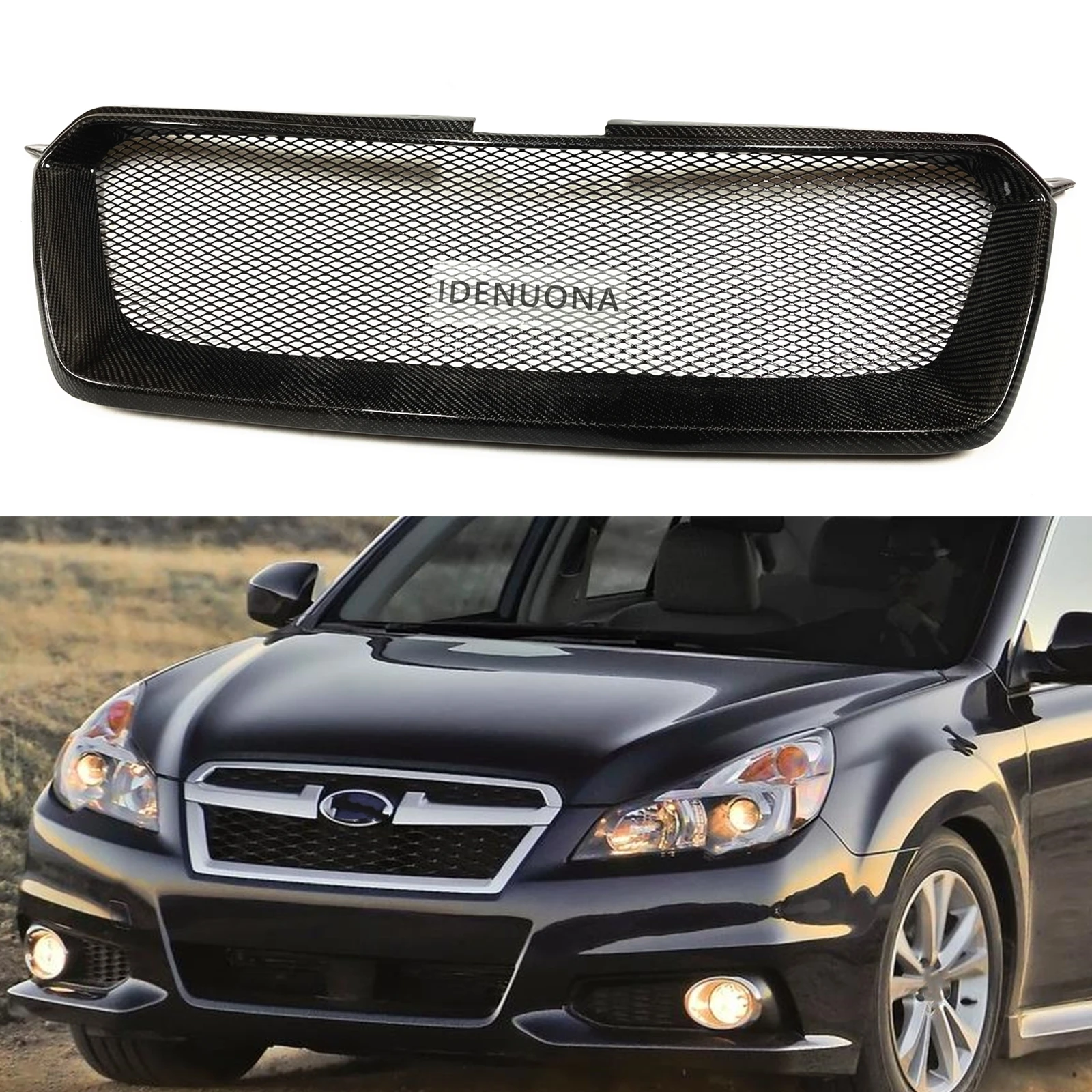 

Front Grille Grills For Subaru Legacy 5th SUV 2013.7-2014 Carbon Fiber/Fiberglass Honeycomb Style Upper Bumper Hood Mesh Grid