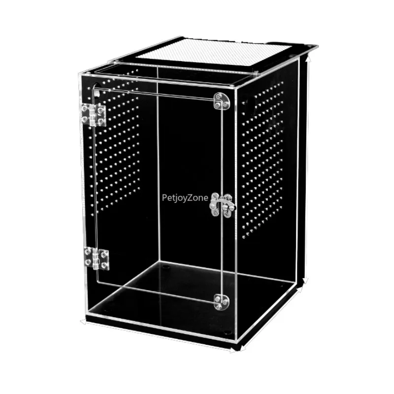 Front Opening Durable Habitat Acrylic Eco-Friendly Reptile Enclosure 20x20x30cm For Crested Geckos/Gargoyle Geckos/Tree