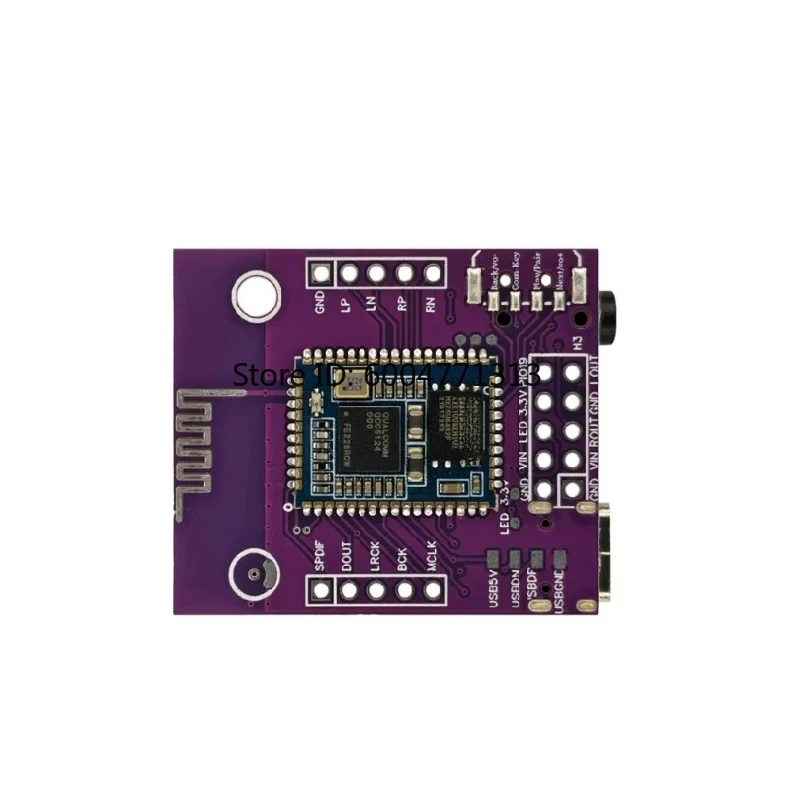 QCC5124 QCC5125 QCC3084 Bluetooth 5.1 Receiver PCM5102A DAC Decoder I2S USB Sound Card 32Bit 96K LDAC Audio Module For Amplifier