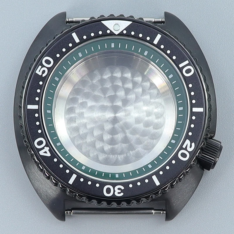 45mm 009 caixa de relógio vidro safira à prova dwaterproof água com anel capítulo para seiko nh35 nh36 nh38 nh34 28.5mm dial modificado grande abalone
