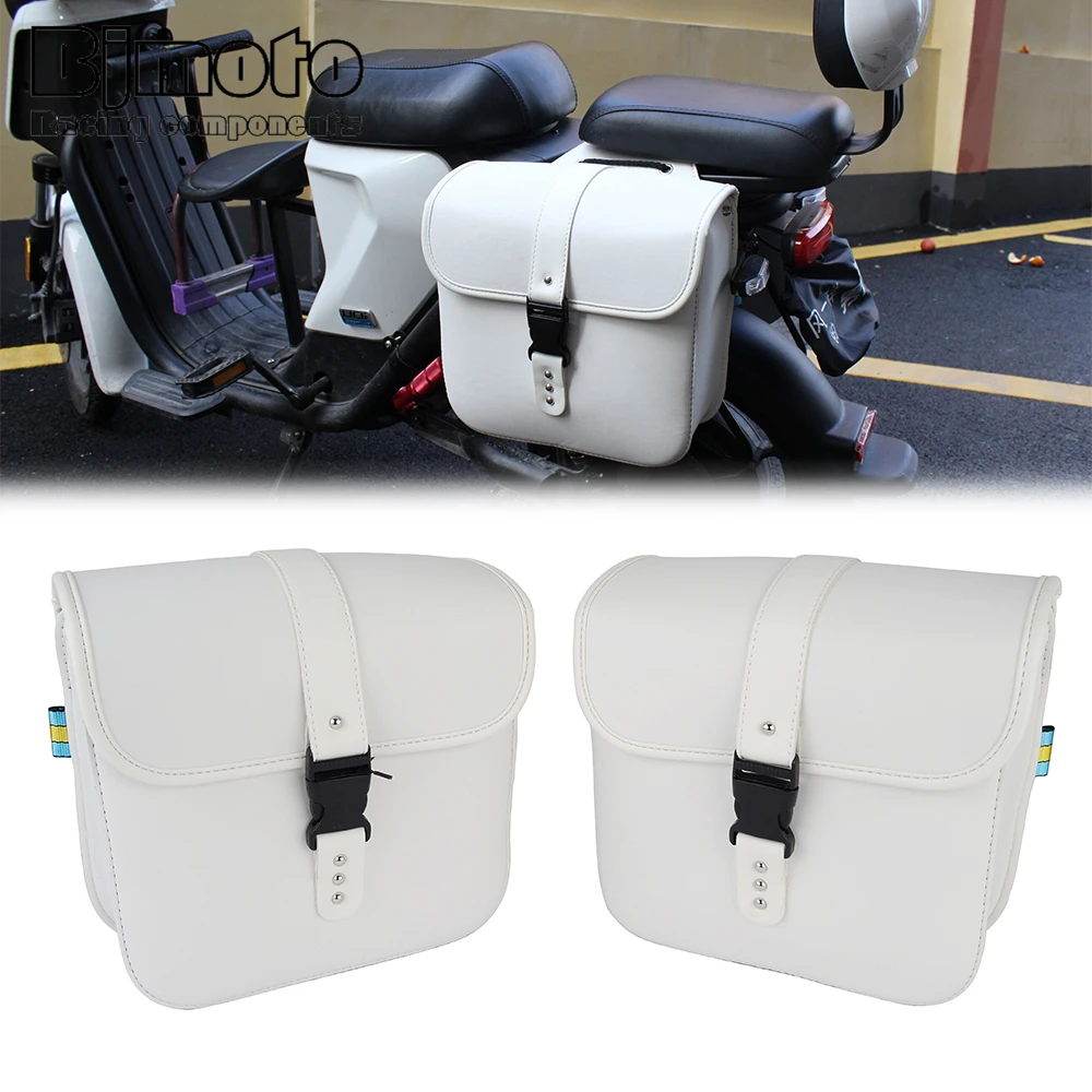 

BJMOTO Motorcycle PU Leather Left Right Side Saddlebag Saddle Bag Luggage Tool Bags Storage For Harley Sportster