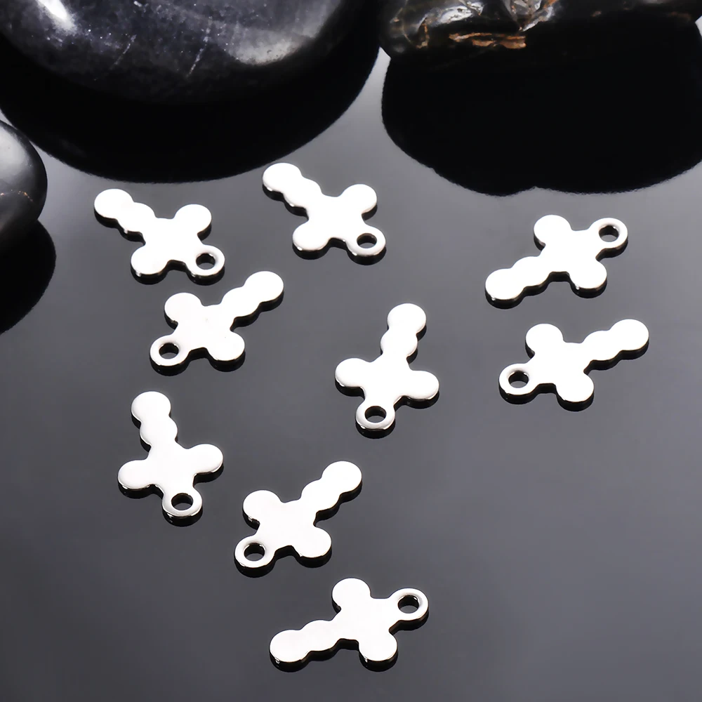 20 Stück/Set Edelstahl-Kreuzanhänger für Schmuckherstellung Christliche Kreuz-Schmuckherstellung Anhänger Verbindungselemente Zubehör – Detail 8