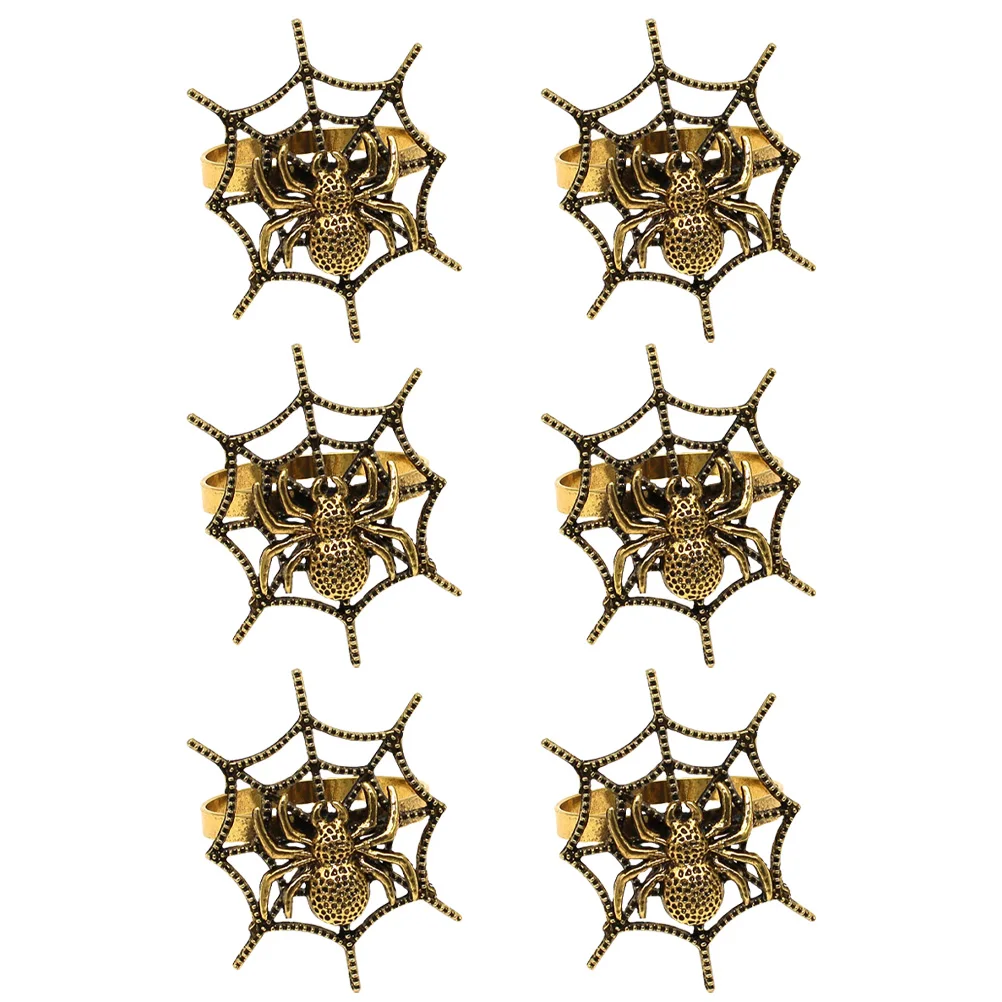 

6 Pcs Creative Shaped Bright Color Napkin Rings for Table Decoration Festive Party Supplies Serviette Buckle Home Use