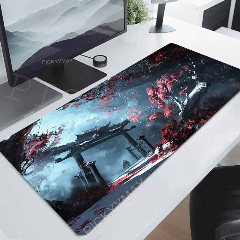 Japanese Scenery Desk Mat Gamer Mousepads Mouse Pad 120x55cm Office Desk Pads Large Gaming Mousepad Mouse Mats For Computer