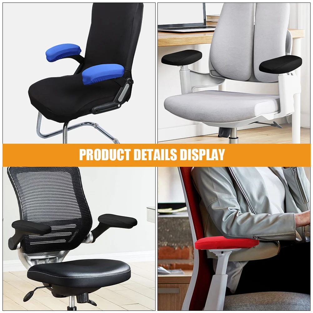 

3Pairs Chair Arm Covers Thicken Soft Elbow Support Rest Pad for Office Home Desk Chair Universal Fit Detachable Washable