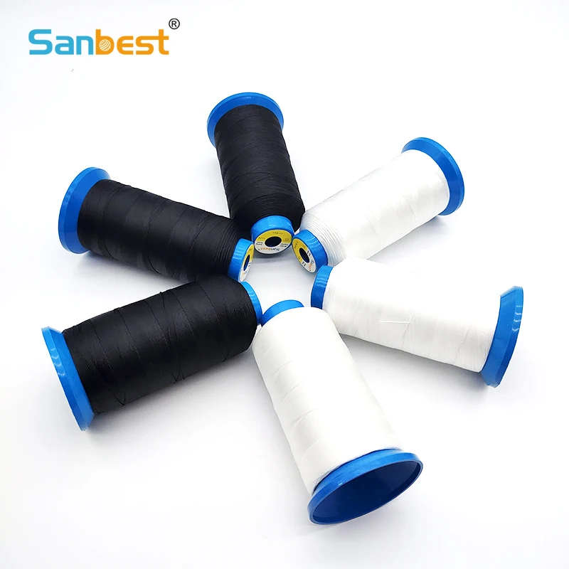 

Sanbest Polyester Bonded Sewing Thread 150D/3 210D/3 300D/3 420D/3 630D/3 840D/3 High Durable for Jeans Leather High Tenacity