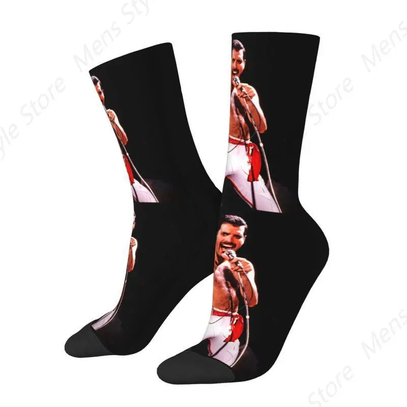 Freddie Mercury Dress Socks for Men Women Warm Funny Novelty Crew Socks